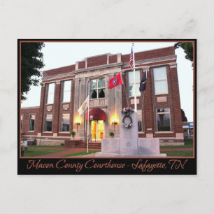 Macon Landkreis Courthouse - Lafayette, TN Postkarte