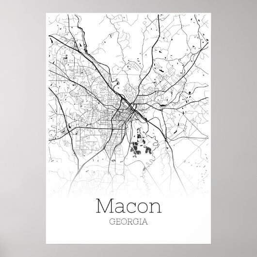 Macon Map - Georgia - City Map Poster (Vorne)