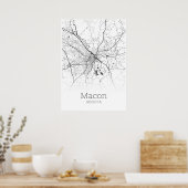 Macon Map - Georgia - City Map Poster (Küche)