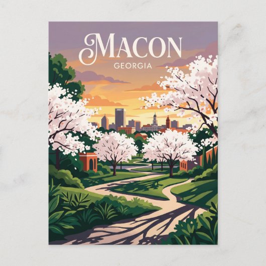 Macon USA Postkarte (Vorderseite)