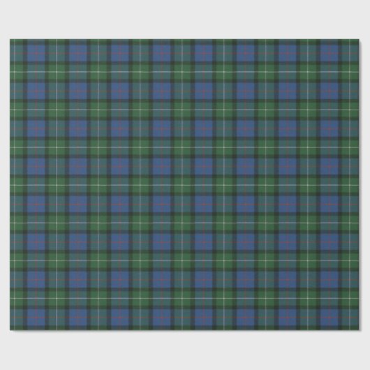 MacPhail Jagd Antiker Original Schottischer Tartan Geschenkpapier (Flach)