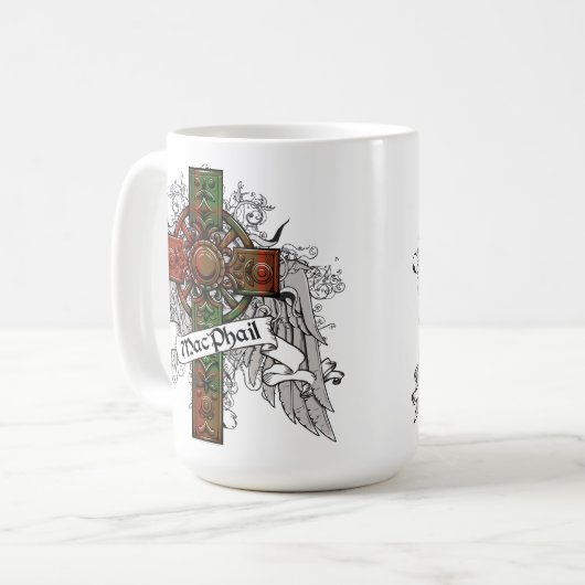 MacPhail Tartan-Kreuz Kaffeetasse (Vorderseite Links)