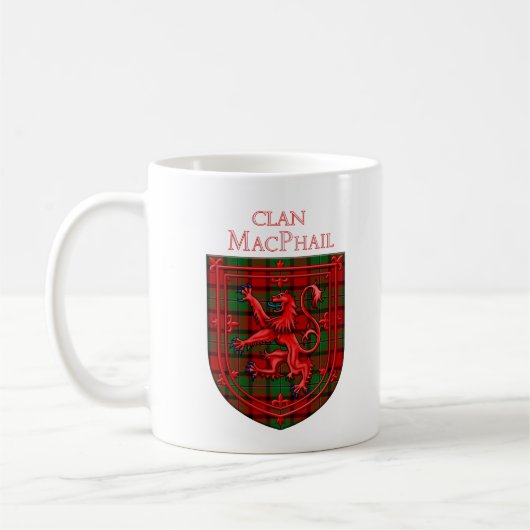 MacPhail Tartan Scottish Kariert Lion Rampant Kaffeetasse (Links)