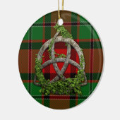 MacPhail Tartan und keltischer Dreiheits-Knoten Keramik Ornament (Links)