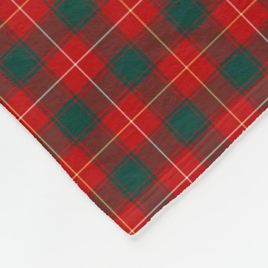 MacPhee Clan Red and Green Tartan Fleecedecke (Ecke)