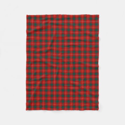 MacPhee Clan Red and Green Tartan Fleecedecke (Vorderseite)