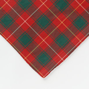 MacPhee Clanroter und grüner Tartan Fleecedecke