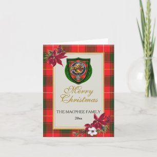 MacPhee schottischer Clan Tartan & Wappen Karte