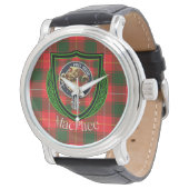 MacPhee Scottish Clan Tartan & Crest Armbanduhr (Schrägansicht)