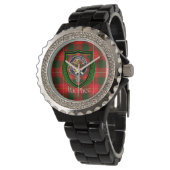MacPhee Scottish Clan Tartan & Crest Armbanduhr (Schrägansicht)