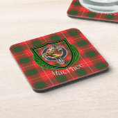 MacPhee Scottish Clan Tartan & Crest Getränkeuntersetzer (Linke Seite)
