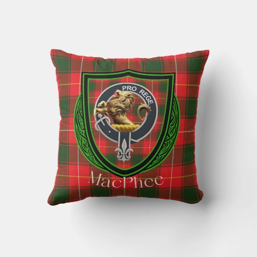 MacPhee Scottish Clan Tartan & Crest Kissen (Rückseite)