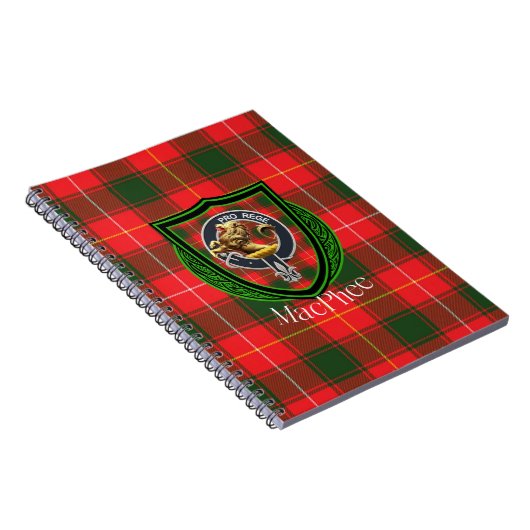 MacPhee Scottish Clan Tartan & Crest Notizblock (Rechte Seite)