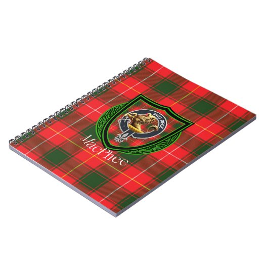 MacPhee Scottish Clan Tartan & Crest Notizblock (Linke Seite)