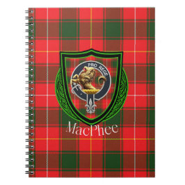 MacPhee Scottish Clan Tartan & Crest Notizblock