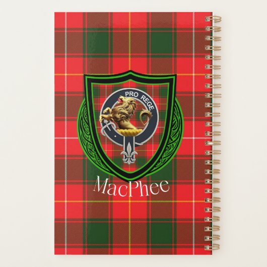 MacPhee Scottish Clan Tartan & Crest Planer (Rückseite)