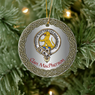 MacPherson-Clan-Abzeichen/Tartan Distel personalis Keramik Ornament