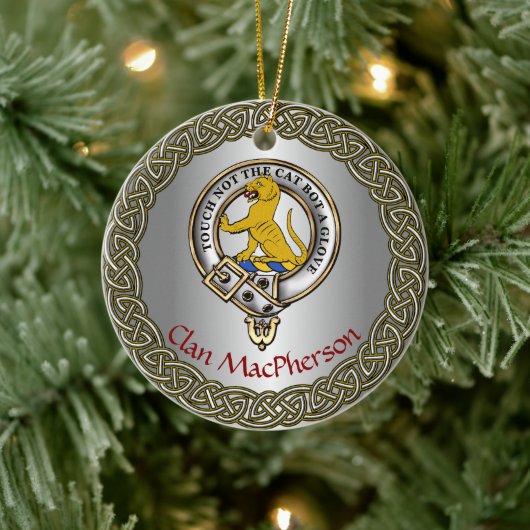 MacPherson-Clan-Abzeichen/Tartan Distel personalis Keramik Ornament (Baum)