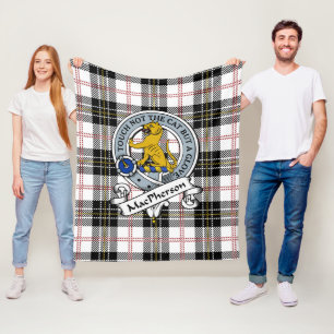 MacPherson Clan Abzeichen Tartan Kariert Fleecedecke