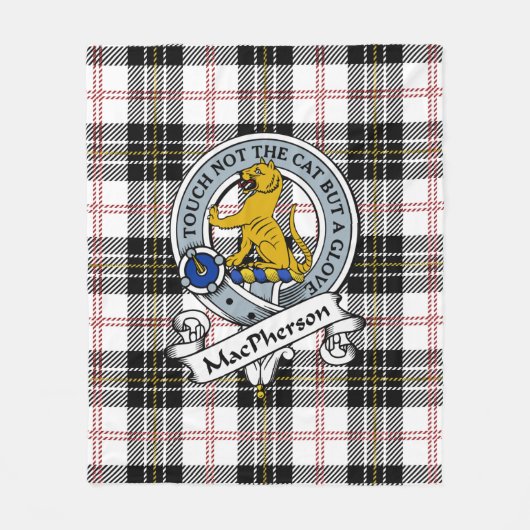 MacPherson Clan Abzeichen Tartan Kariert Fleecedecke (Vorderseite)