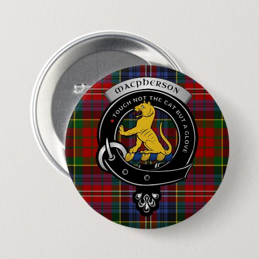 Macpherson Clan Abzeichen Tasten Button (Vorne & Hinten)
