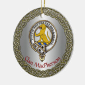 MacPherson Clan Badge/Tartan Thistle Personalized Keramik Ornament (Links)