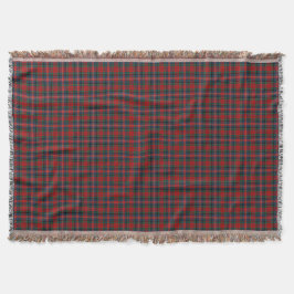 MacPherson Clan Red und Royal Blue Tartan Decke