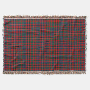MacPherson-Clan Rot und Royal Blau Tartan Decke