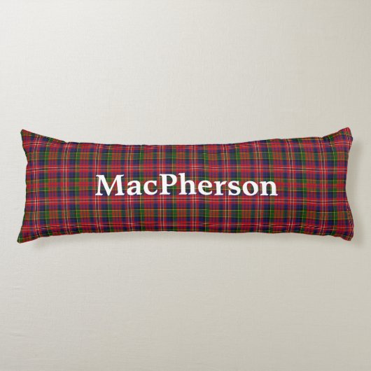 MacPherson Clan Tartan Kariert Body Pillow Seitenschläferkissen (Vorderseite)