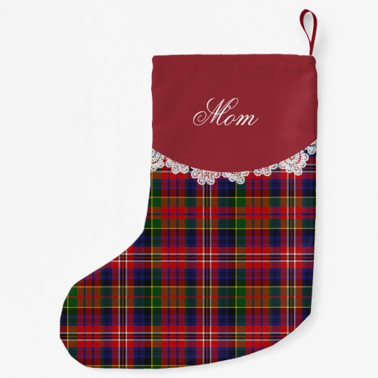 MacPherson Clan Tartan Karierter Strumpf Kleiner Weihnachtsstrumpf (Rückseite)