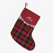 MacPherson Clan Tartan Karierter Strumpf Kleiner Weihnachtsstrumpf (Vorderansicht (hängend))