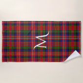 MacPherson Clan Tartan Kariertes Mongram Beach Han Strandtuch (Vorderseite)