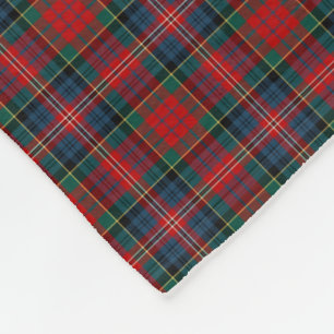 MacPherson-Clanroter, blauer und grüner Tartan Fleecedecke