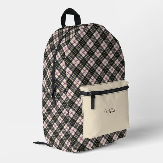 MacPherson Dress Modern Scottish Clan Tartan Bedruckter Rucksack (Rückseitige Ecke links)