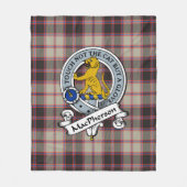 MacPherson Jagd Ancient Clan Abzeichen Tartan Kari Fleecedecke (Vorderseite)