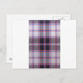 MACPHERSON JUNTING TARTAN POSTKARTE (Vorne/Hinten)