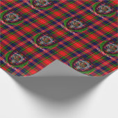 MacPherson Schottischer Clan Tartan & Wappen Geschenkpapier (Ecke)