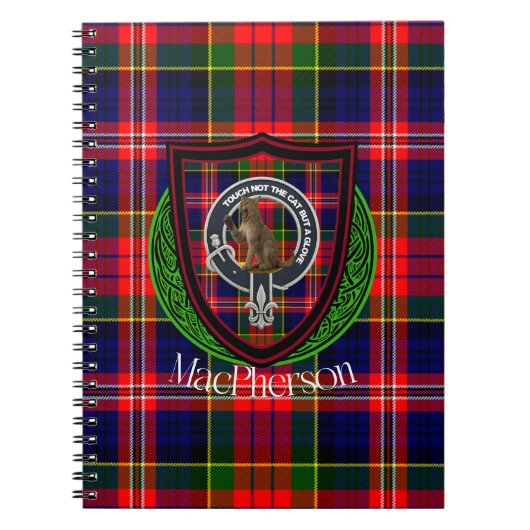 MacPherson-Schottischer-Clan-Tartan & Wappen Notizblock (Vorderseite)
