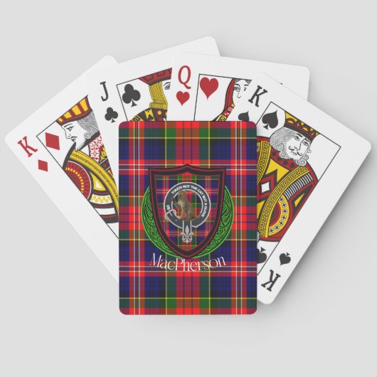 MacPherson-Schottischer-Clan-Tartan & -Wappen Spielkarten (Rückseite)