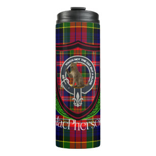 MacPherson-Schottischer-Clan-Tartan & -Wappen Thermosbecher