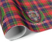 MacPherson Scottish Clan Tartan & Crest Geschenkpapier (Rolleneckpunkt)