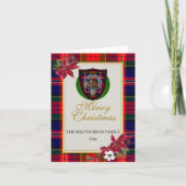 MacPherson Scottish Clan Tartan & Crest Karte (Vorderseite)