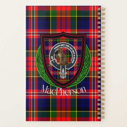 MacPherson Scottish Clan Tartan & Crest Planer (Rückseite)