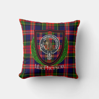MacPherson Scottish Clan Tartan & Wappen Kissen