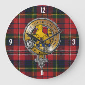 MacPherson Tartan & Abzeichen Große Wanduhr (Vorderseite)