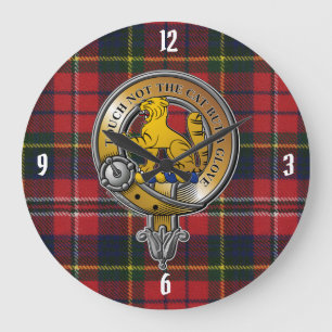 MacPherson Tartan & Abzeichen Große Wanduhr