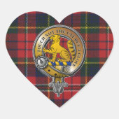 MacPherson Tartan & Abzeichen Herz-Aufkleber (Vorderseite)