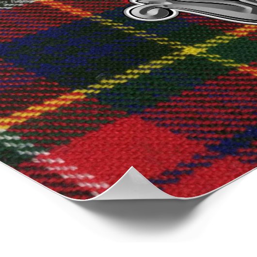MacPherson Tartan & Abzeichen Poster (Ecke)