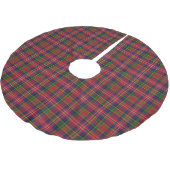 MacPherson Tartan Kariert Tree Skirt Polyester Weihnachtsbaumdecke (Schrägansicht)