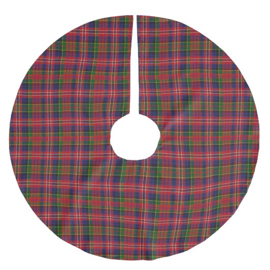 MacPherson Tartan Kariert Tree Skirt Polyester Weihnachtsbaumdecke (Vorderseite)
